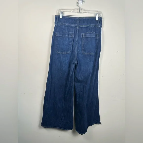 Pilcro Dark Blue Wide Leg High Waist Denim Size 31 EUC